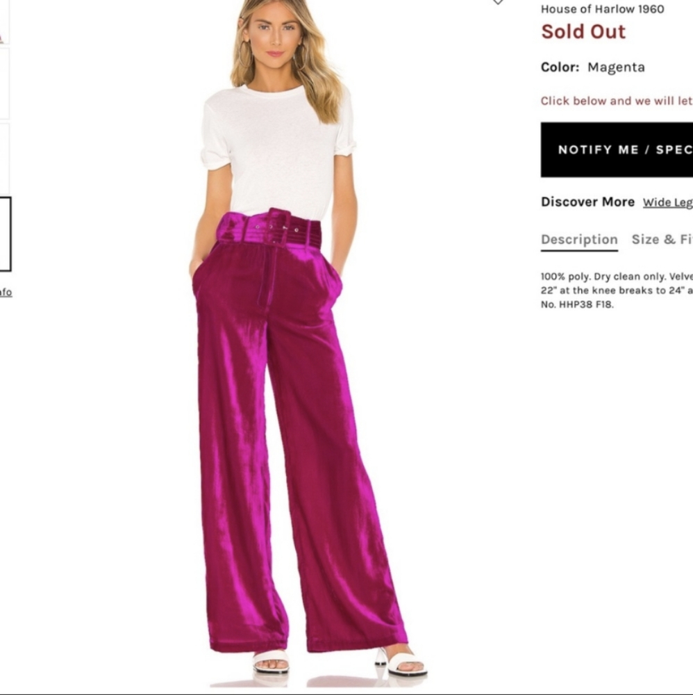 House of Harlow 1960 revolve pants